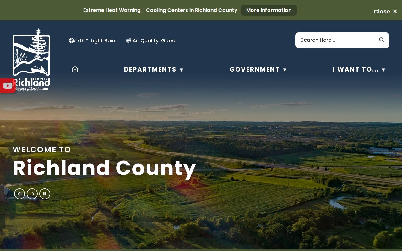 Richland County government channel for a Lone Rock criminal record check