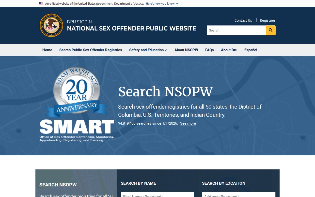 Richland County court case research source from the federal NSOPW site