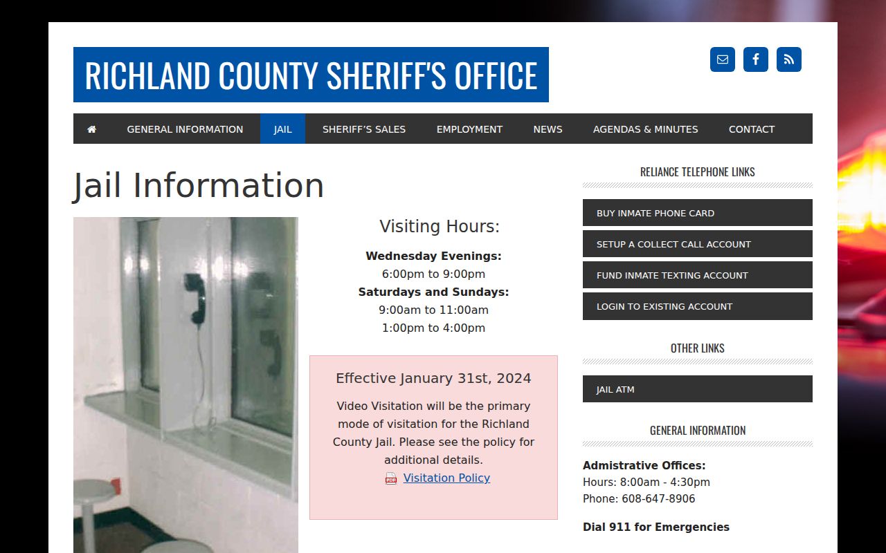 Richland County Sheriff source for local sex offender information